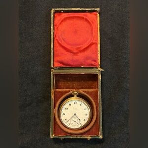 Gold Filled Elgin Pocket Watch W/ Original Case. **WORKS**